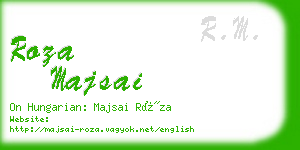 roza majsai business card